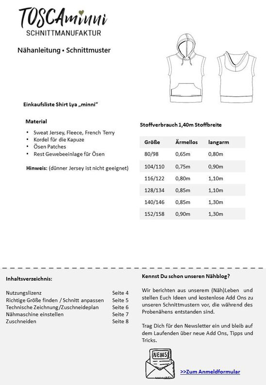 Sweater Lya "minni" Gr. 80-158 Schnittmuster image number 4