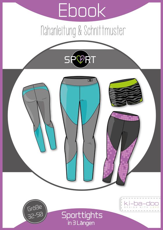 Ebook/Nähanleitung Sport Tight Damen Gr. 32/34 - 48/50 image number 1