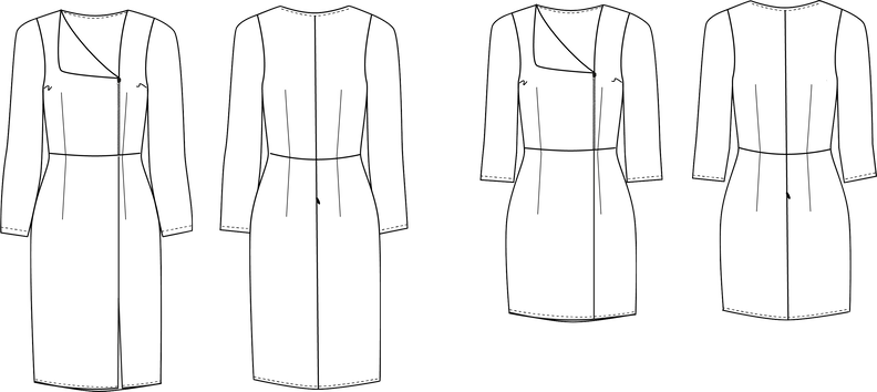 Kleid Eutikleid Reißverschluss + Schlitz KHAYAL ♥ Gr. 34-56 image number 9