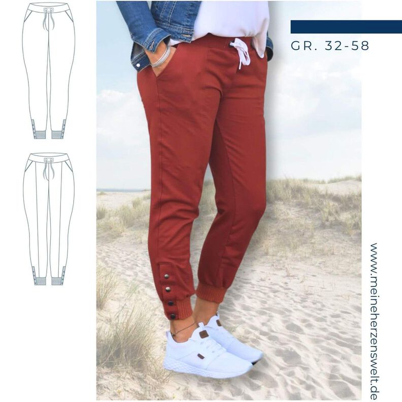 Sweathose Damen - Schnittmuster Gr. 32-58 - meine ABBY #100 image number 1