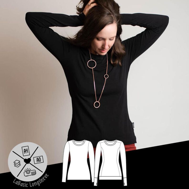 E-Book »LaBasic Longsleeve« (32–46) – Langarmshirt image number 1