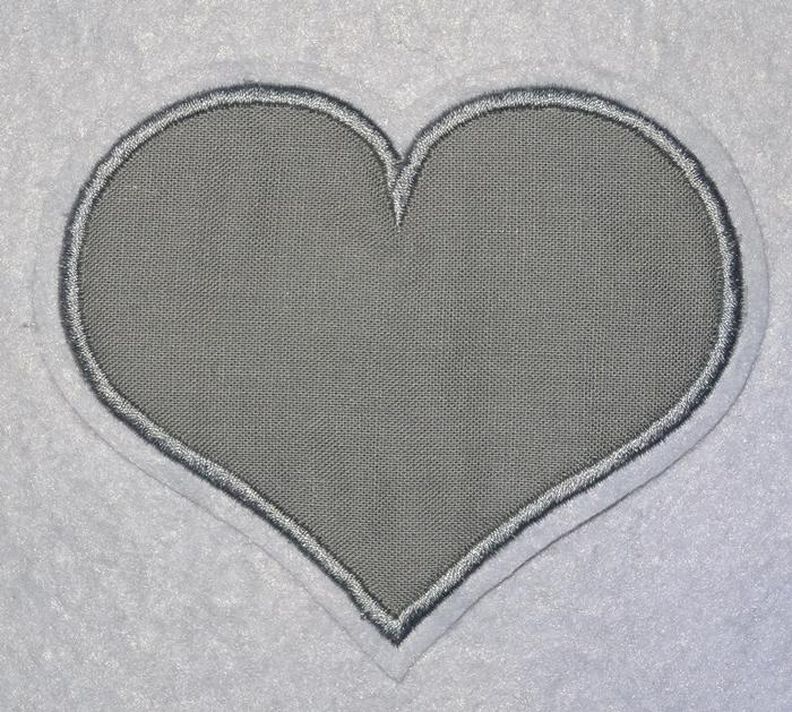 Herz Liebe Stickdatei gefüllt , Appli , doodle Button image number 2