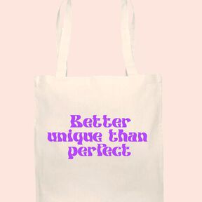 "Better unique than perfect" Plotterdatei Spruch DIY N&auml;hen