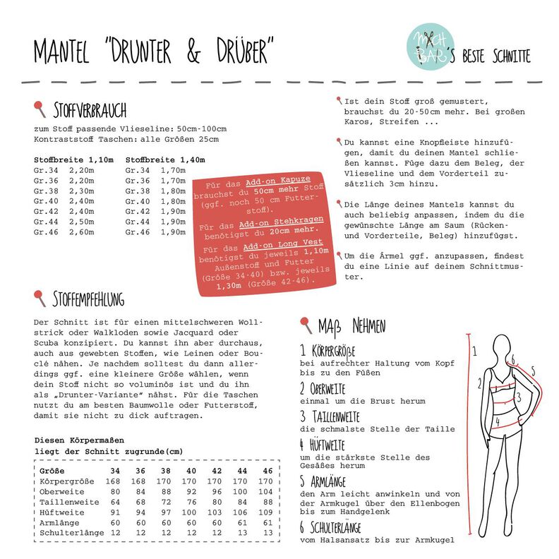 ADD ON "Long Vest" zu Mantel "Drunter & Drüber" Ebook image number 6