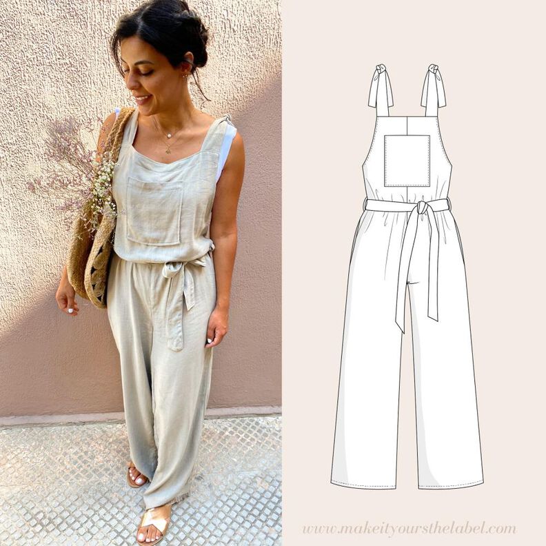 Jumpsuit "Leyla" lang und kurz Schnittmuster & Anleitung image number 1