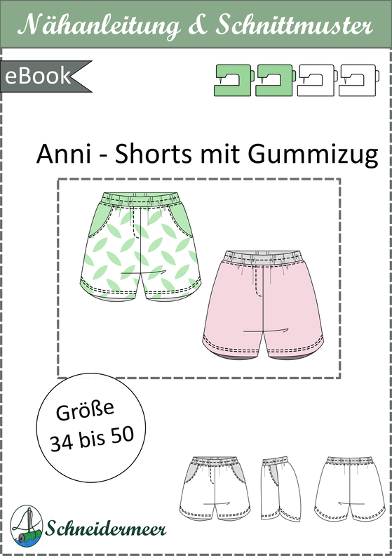 Sommer Shorts „Anni“ mit Gummibund & Fake-Schlitz (34–50) image number 8