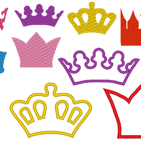 Stickdatei Kronen 3.0 Krone Prinzessin