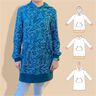 Sweatkleid Klara – Wickelkragen oder Kapuze Gr. 86-158 A4+A0 thumbnail number 1