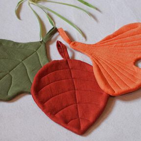 Blätter Topflappen Eiche Ginkgo nähen