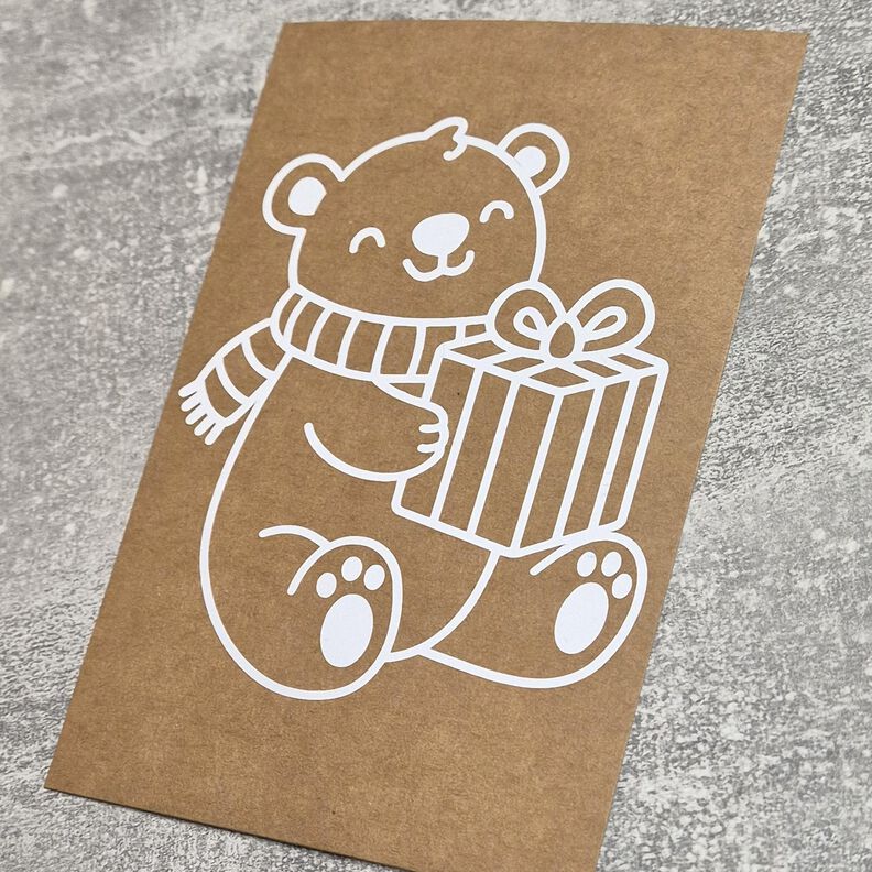 Plotterdatei Eisbär mit Geschenk Vektor / SVG PNG DXF image number 4