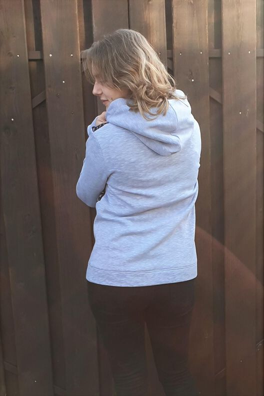 Lara Hoodie mit Wellenmuster, Kapuze, Kragen BU 80-116 A4+A0 image number 8