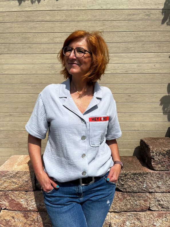 Lockere Bluse mit Reverskragen image number 9