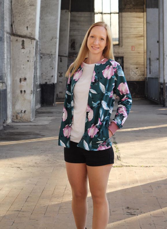 Raglan Blouson Maja Jacke Damen PDF Schnittmuster 34-50 image number 2