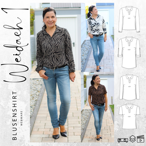 Blusenshirt WEIDACH 1 Gr. 34-54 +Video  Schnittmuster