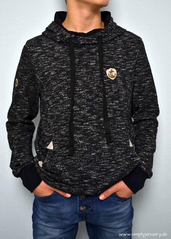 Hoodie Herren Schnittmuster Gr. XS-4XL - MANUC #134 image number 9