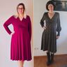 Kleid Jerseykleid Wickeloptik Ausschnitt SIHIR ♥ Gr. XS-XXL thumbnail number 4