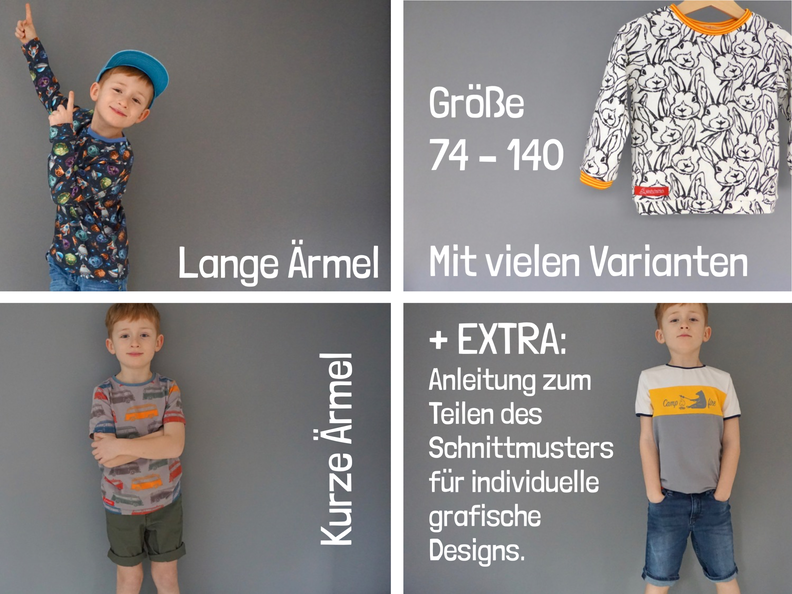 T-Shirt & Langarmshirt für Kinder | 74 –140 | A4, A0, Beamer image number 4