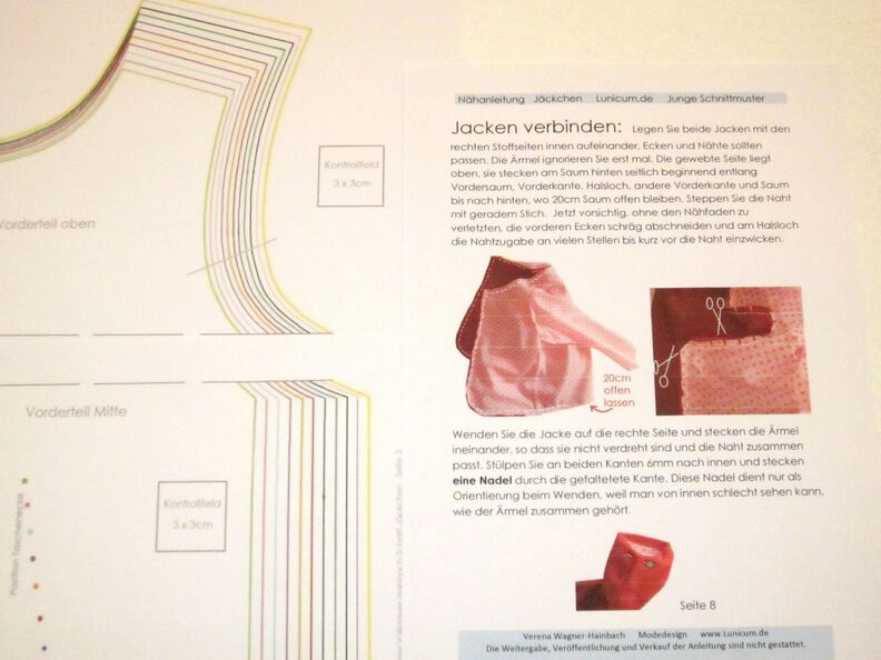 Schnittmuster Jäckchen mit Taschen 62-122 image number 6