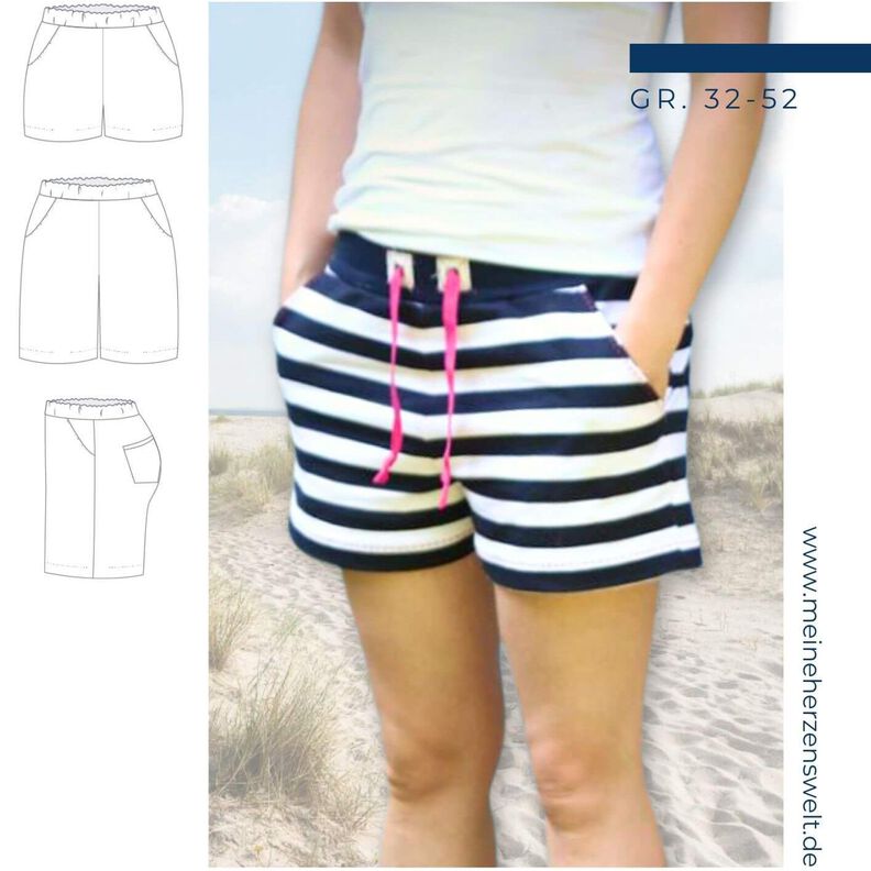 Shorts/Hose Damen Schnittmuster Gr. 32-52 - meine SURI #42 image number 1