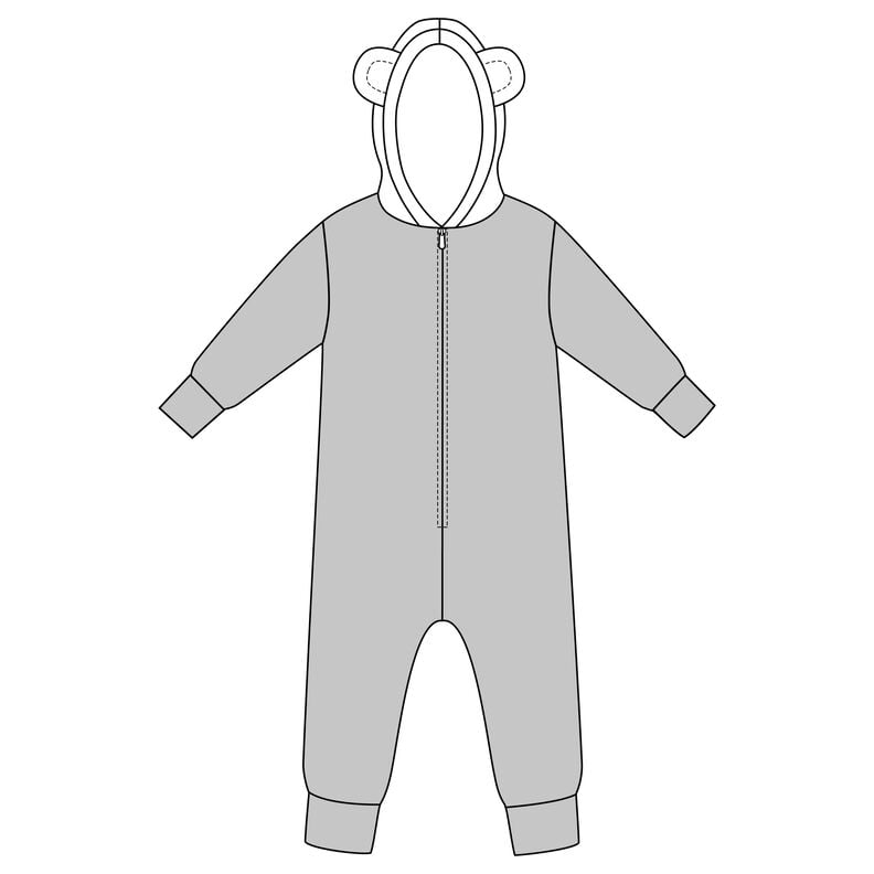 Add-on Kapuze mit Ohren für Kids Jumpsuit MIMPI ♥Gr. 92-164 image number 8