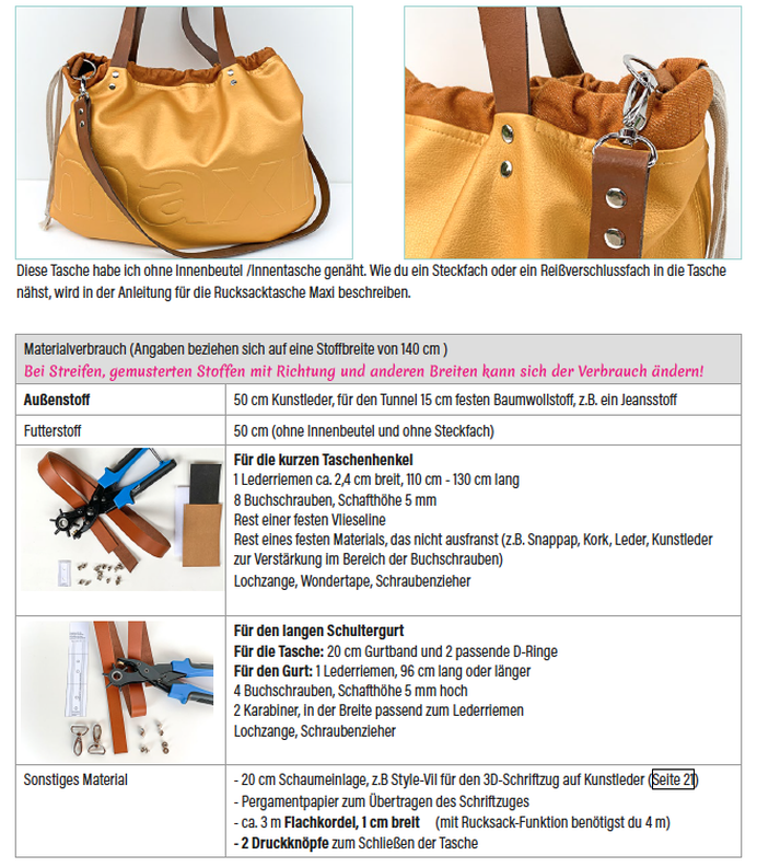 Shopper Maxi - Beuteltasche - Falttasche - Rucksack  image number 8