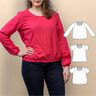 Becky – Bluse mit 4 Ärmellängen und Passe BU 80-116, A4+A0 thumbnail number 1