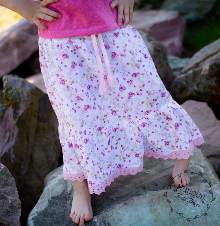*Girls Boho Skirt* Stufenrock mit Passe Gr. 74-158, Rock image number 2