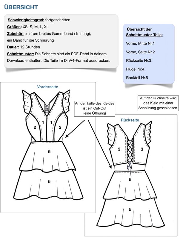 Kleid #Madita Nähanleitung und Schnittmuster (XS-XL) image number 9