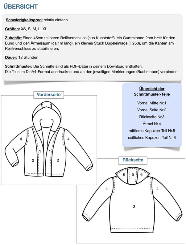 Pullover #Greta Nähanleitung und Schnittmuster (XS-XL) image number 8