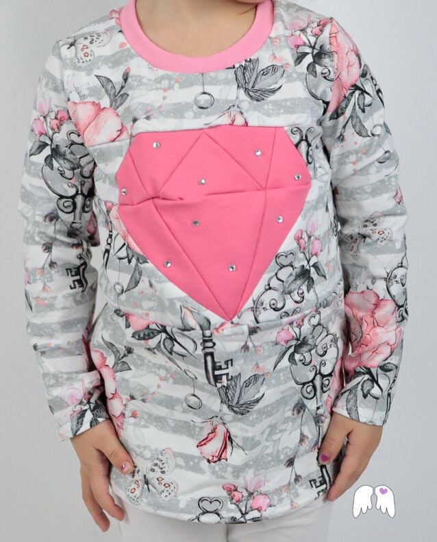 Diamond SHIRT Gr. 86 - 164 Diamant Schnittmuster image number 1