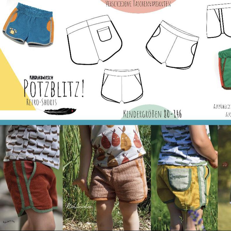 Potzblitz Retro Shorts Gr. 80-146 image number 1
