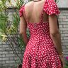 Yoalli Kleid | Herzausschnitt Bustier Volantärmel thumbnail number 6