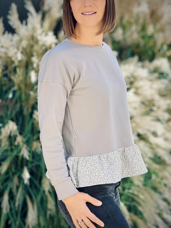 lovely lady oversized hoodie 34-56 Damenpulli Sweater Crop image number 7