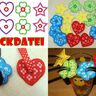 Ösen Stickdatei Herz Stern Kleeblatt Blume thumbnail number 1