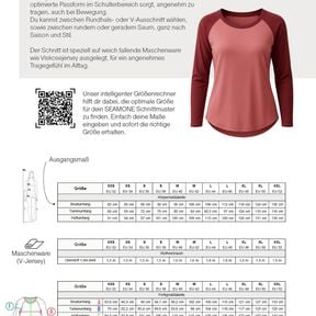 Raglanshirt Damen Schnittmuster PDF | Gr 32–52 | Seamone Raglanshirt Damen Schnittmuster PDF | Gr 32–52 | Seamone