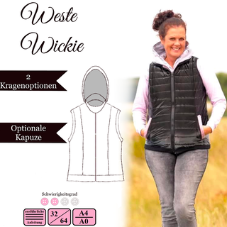 Damen Weste "Wickie" - Ebook und Nähanleitung - Größe 32-64