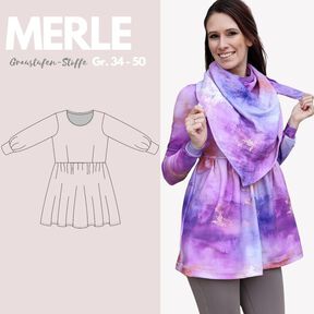 Peplum Shirt Merle, Gr. 34- 50