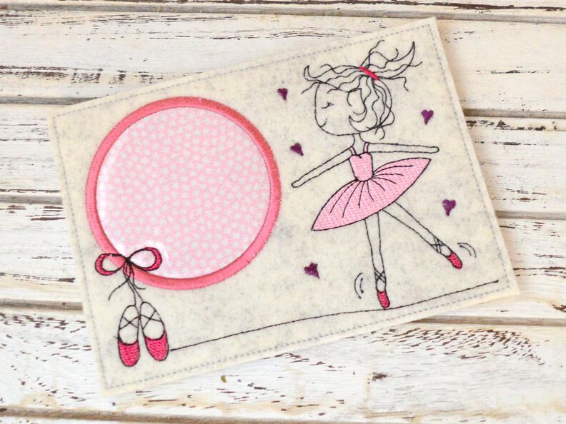 Stickdatei MugRug Untersetzer Ballerina 13x18cm und 13x20cm image number 2