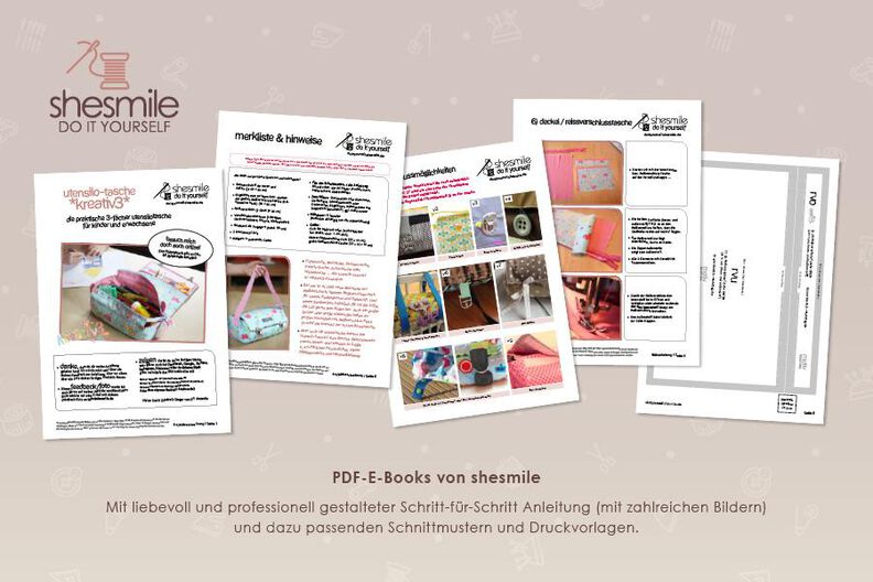 Utensilo-Tasche "Kreativ3" (Nähanleitung und Schnittmuster) image number 3