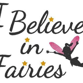Stickdatei Fee Elfe I believe in Fairies