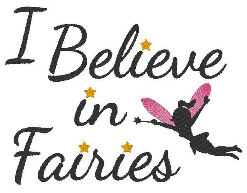 Stickdatei Fee Elfe I believe in Fairies image number 2