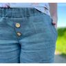 Musselin Hose Strandmusling Gr. 32-50 Low Waist, Leinen thumbnail number 4
