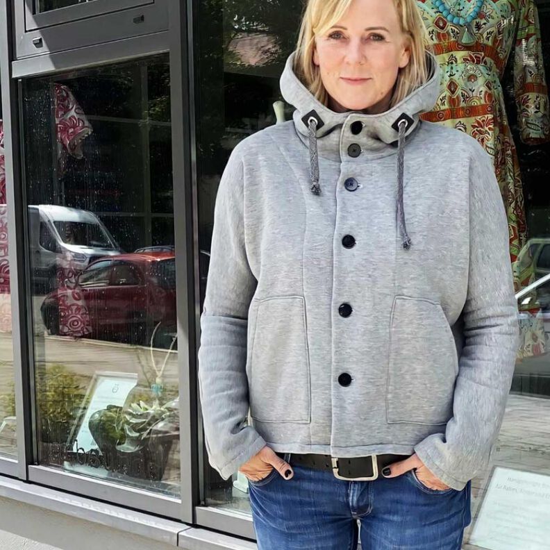 Wolljacke, Sweat (34-56) ROXO Damen Jacke Schnittmuster image number 1