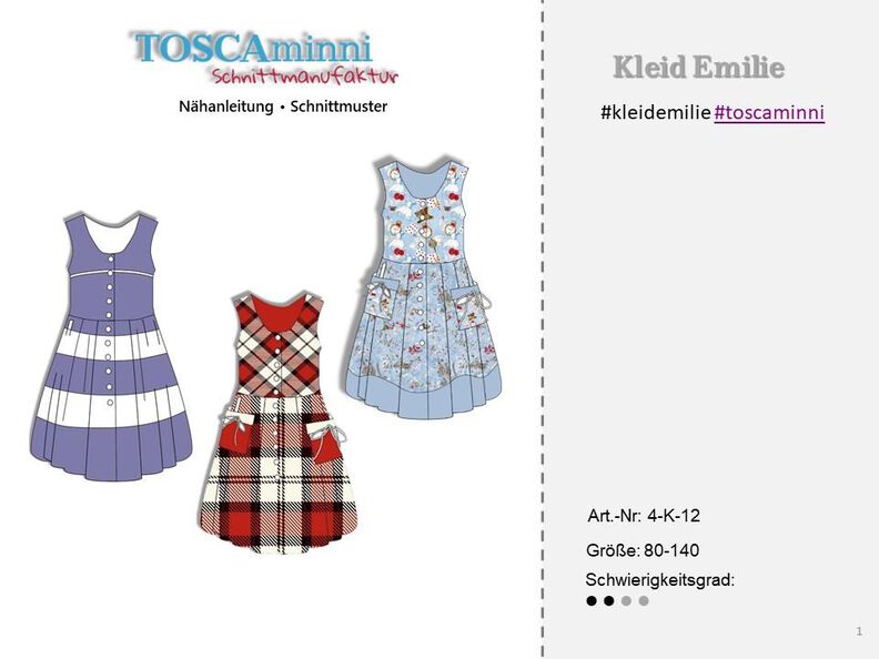 Kinderkleid Emilie Gr. 86-140 Schnittmuster image number 9