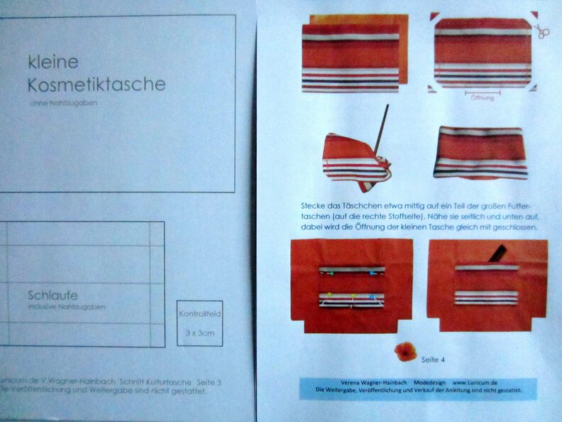Schnitt und Nähanleitung Kulturtasche und Kosmetiktäschchen image number 5