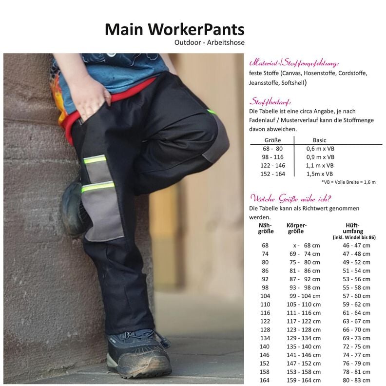 Main(e) WorkerPants - 68-164 - inkl. Beamerdatei image number 1