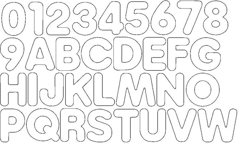 12cm Doodle Buchstaben und Zahlen Stickdatei Alphabet Zahl image number 3