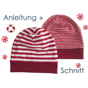 Nähanleitung Beanie Mütze 2 Varianten + Schal