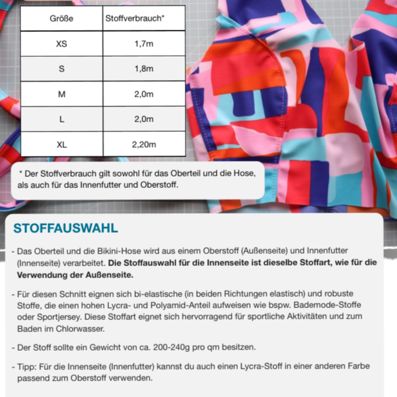 Tankini #Daisy Nähanleitung und Schnittmuster (XS-XL) image number 9