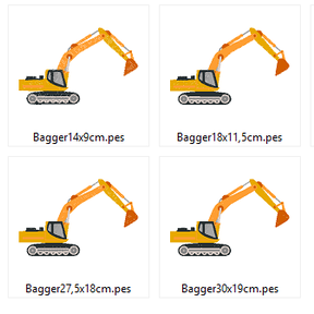 Bagger Stickdatei